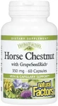 Кінський каштан з виноградними кісточками, 350 мг, HerbalFactors, Horse Chestnut with GrapeSeedRich, Natural Factors, 60 капсул