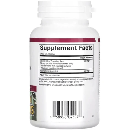 Концентрат ресвератролу, ResveratrolRich, Resveratrol Concentrate, Natural Factors, 60 вегетаріанських капсул: ціни та характеристики
