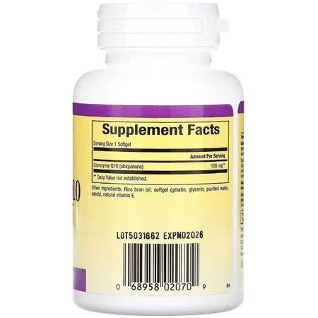 Коензим Q10, 100 мг, Coenzyme Q10, Natural Factors, 30 гелевих капсул: ціни та характеристики