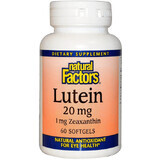 Лютеин 20 мг, Lutein, Natural Factors, 60 желатиновых капсул