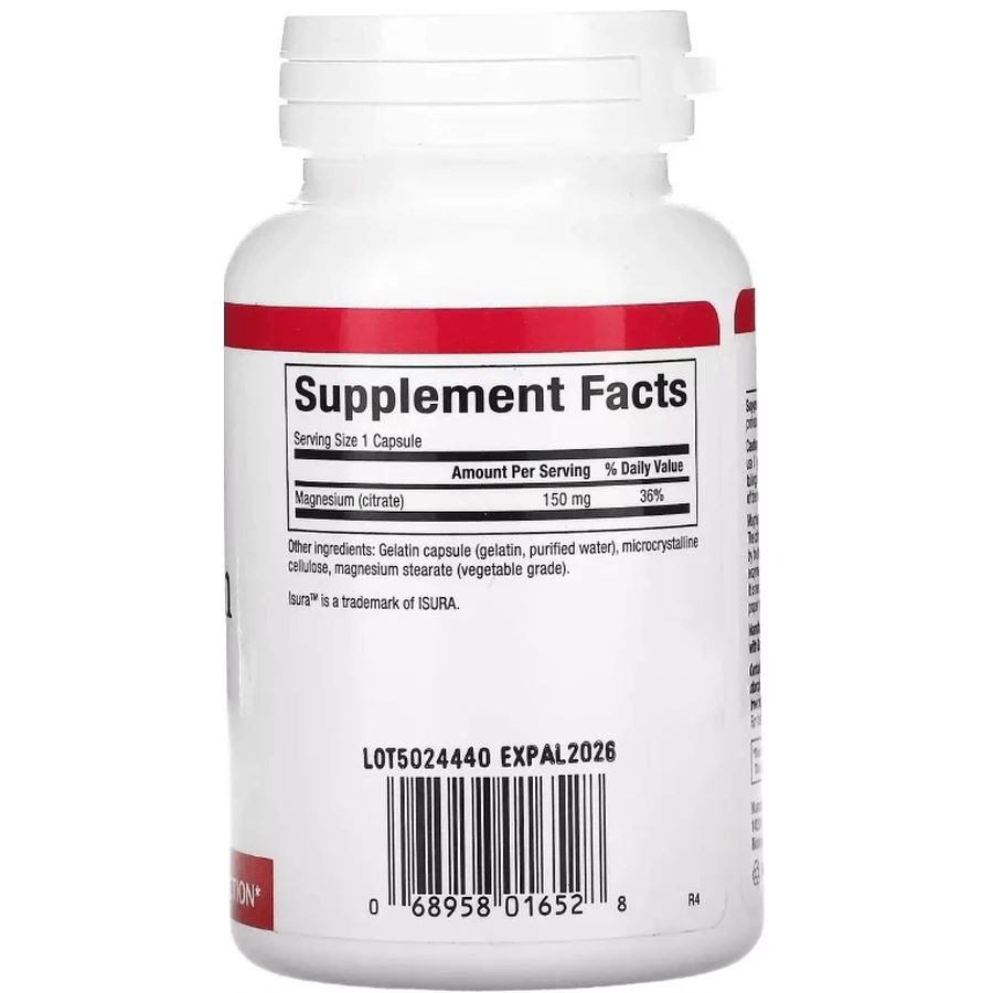 Магній цитрат, 150 мг, Magnesium Citrate, Natural Factors, 90 капсул: ціни та характеристики