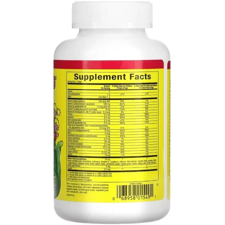 Мультивітаміни та мінерали для дітей, смак ягід, Chewable Multi-Vitamin & Minerals, Natural Factors, 60 жувальних таблеток: ціни та характеристики