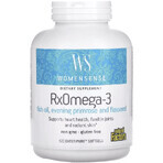 Омега-3 для женщин, WomenSense, RxOmega-3, Natural Factors, 120 гелевых капсул: цены и характеристики