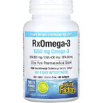 Омега-3, 1260 мг, RxOmega-3, Natural Factors, 60 гелевых капсул: цены и характеристики