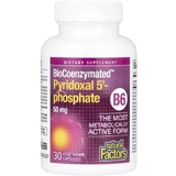 Піридоксаль 5'-фосфат, вітамін B6, 50 мг, BioCoenzymated, B6, Pyridoxal 5'-Phosphate, Natural Factors, 30 вегетаріанських капсул