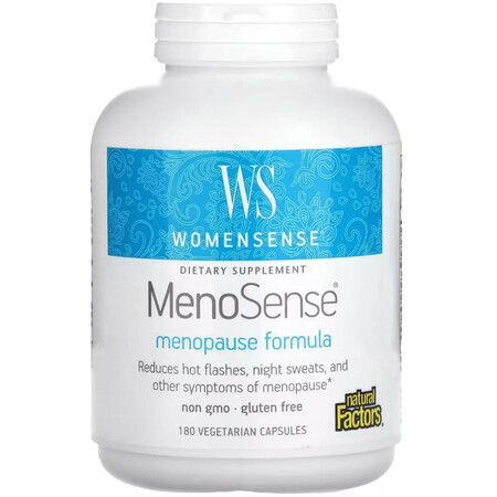 Поддержка при менопаузе, WomenSense, MenoSense, Menopause Formula, Natural Factors, 180 вегетарианских капсул