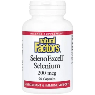 Селен, 200 мкг, SelenoExcell, Selenium, Natural Factors, 90 капсул