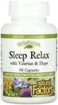 Сон и расслабление с валерианой и хмелем, Sleep Relax with Valerian&amp;Hops, Natural Factors, 90 капсул