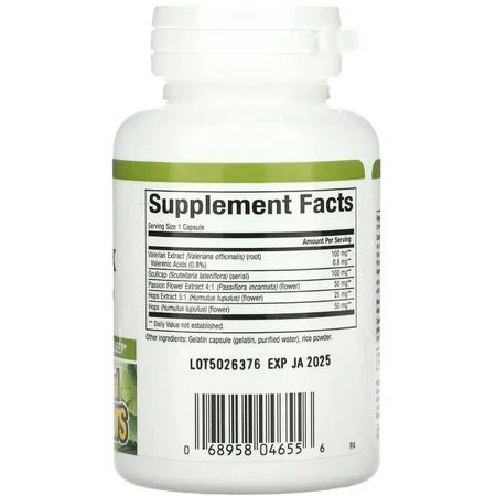 Сон та розслаблення з валеріаною та хмелем, Sleep Relax with Valerian&Hops, Natural Factors, 90 капсул: ціни та характеристики