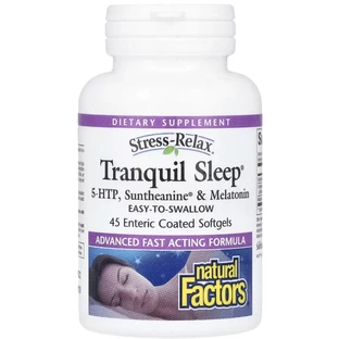Спокійний сон, Stress-Relax, Tranquil Sleep, Natural Factors, 45 гелевих капсул