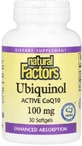 Убіхінол, активний CoQ10, 100 мг, Ubiquinol, Active CoQ10, Natural Factors, 30 гелевих капсул