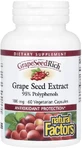 Екстракт виноградних кісточок, 100 мг, GrapeSeedRich, Grape Seed Extract, Natural Factors, 60 вегетаріанських капсул