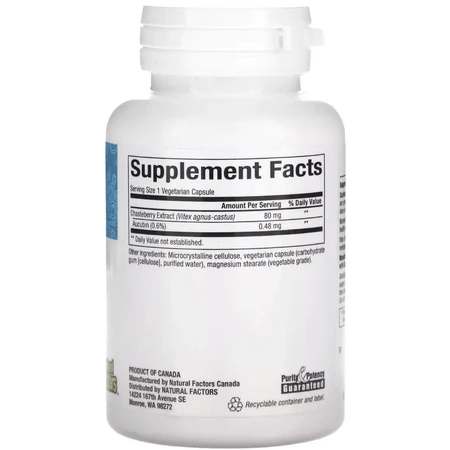 Екстракт вітексу, WomenSense, Vitex Chasteberry Extract, Natural Factors, 90 вегетаріанських капсул: ціни та характеристики