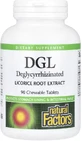 Экстракт корня солодки деглицирризинированный, DGL, Deglycyrrhizinated Licorice Root Extract, Natural Factors, 90 жевательных таблеток