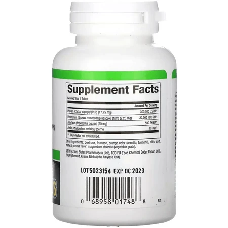 Ензими Папайї, Papaya Enzymes, Natural Factors, 60 таблеток: ціни та характеристики
