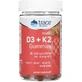 Витамин D3 и K2, вкус клубники, Vitamin D3 + K2 Gummies, Trace Minerals, 60 жевательных конфет