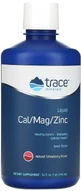 Жидкий кальций, магний, цинк, вкус клубники, Liquid Cal Mag Zinc, Trace Minerals, 946 мл