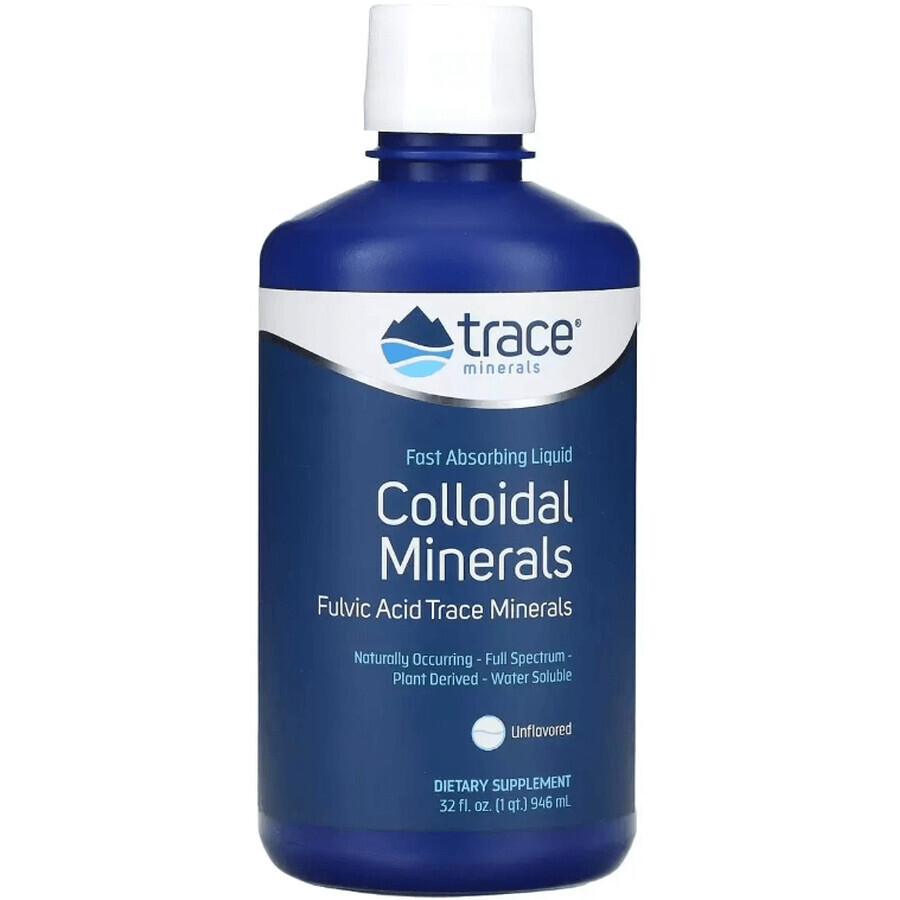 Колоїдні мінерали, без смаку, Collodial Minerals, Trace Minerals, 946 мл: ціни та характеристики