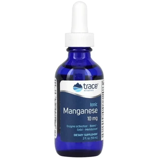 Марганец ионный в каплях, 10 мг, Ionic Manganese, Trace Minerals, 59 мл