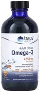 Омега-3, 2550 мг, апельсиновий смак, Adult Liquid Omega-3, Trace Minerals, 237 мл