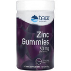 Цинк, 30 мг, вкус бузины, Zinc Gummies, Trace Minerals, 60 жевательных конфет: цены и характеристики