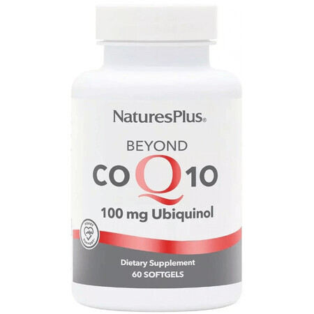 Коензим Q10, Убіхінол, 100 мг, Beyond CoQ10, Natures Plus, 60 гелевих капсул
