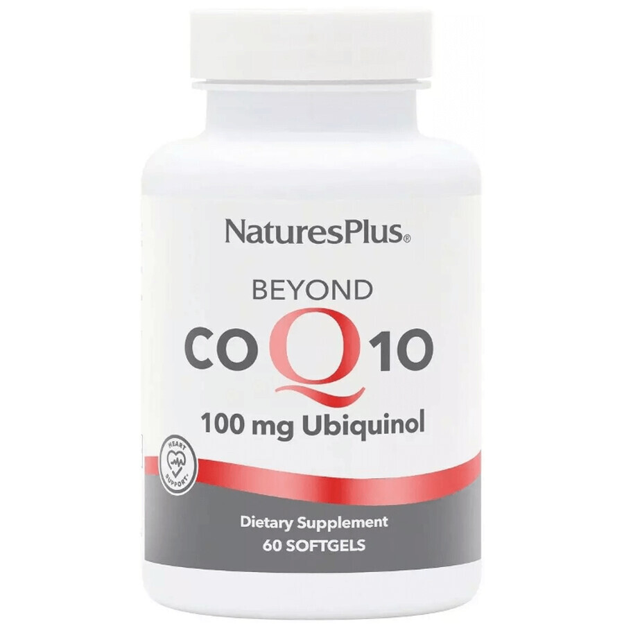 Коензим Q10, Убіхінол, 100 мг, Beyond CoQ10, Natures Plus, 60 гелевих капсул: ціни та характеристики