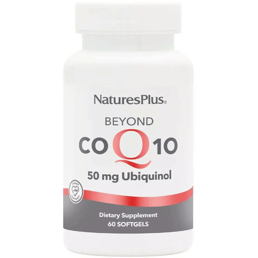 Коензим Q10, Убіхінол, 50 мг, Beyond CoQ10, Natures Plus, 60 гелевих капсул: ціни та характеристики