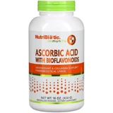 Аскорбиновая кислота с биофлавоноидами в порошке, Ascorbic Acid with Bioflavonoids, NutriBiotic, 454 г