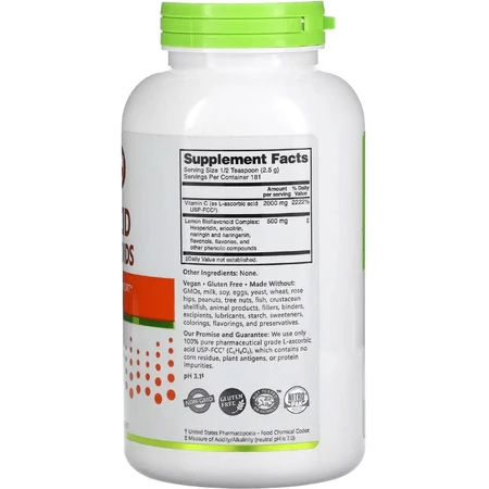 Аскорбиновая кислота с биофлавоноидами в порошке, Ascorbic Acid with Bioflavonoids, NutriBiotic, 454 г: цены и характеристики