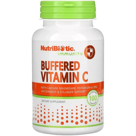 Витамин C буферизованный, 500 мг, Buffered Vitamin C, NutriBiotic, 100 капсул: цены и характеристики