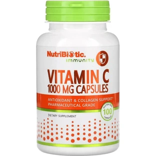 Вітамін C, 1000 мг, Vitamin C, NutriBiotic, 100 капсул