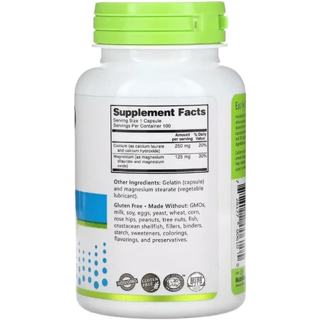 Кальций и Магний, Calcium Magnesium, NutriBiotic, 100 капсул: цены и характеристики