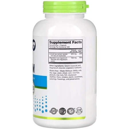 Кальцій та Магній, Calcium Magnesium, NutriBiotic, 250 капсул: ціни та характеристики