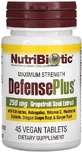 Максимальная защита с экстрактом семян грейпфрута, DefensePlus, Maximum Strength, NutriBiotic, 45 таблеток