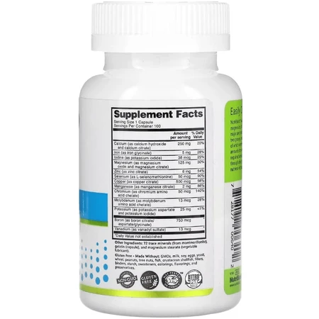Мультимінерали, Essentials, Multi Mineral, NutriBiotic, 100 капсул: ціни та характеристики