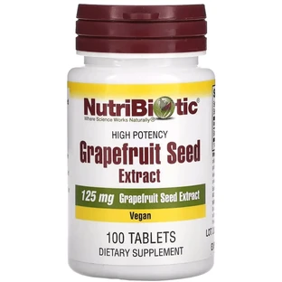 Екстракт насіння грейпфрута, 125 мг, Grapefruit Seed Extract, NutriBiotic, 100 таблеток