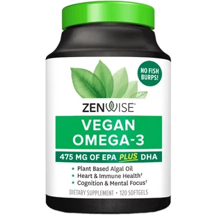 Омега-3 для веганів, Vegan Omega-3, Zenwise, 120 гелевих капсул