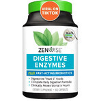 Травні ферменти та швидкодіючі пробіотики, Digestive Enzymes with Probiotics, Zenwise, 100 капсул: ціни та характеристики