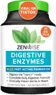 Пищеварительные ферменты и быстродействующие пробиотики, Digestive Enzymes with Probiotics, Zenwise, 180 капсул