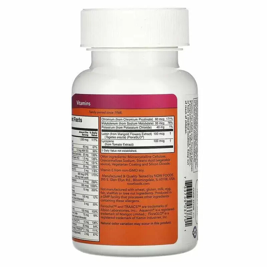 Витаминно-минеральный комплекс NOW Daily Vits 100 таблеток: цены и характеристики