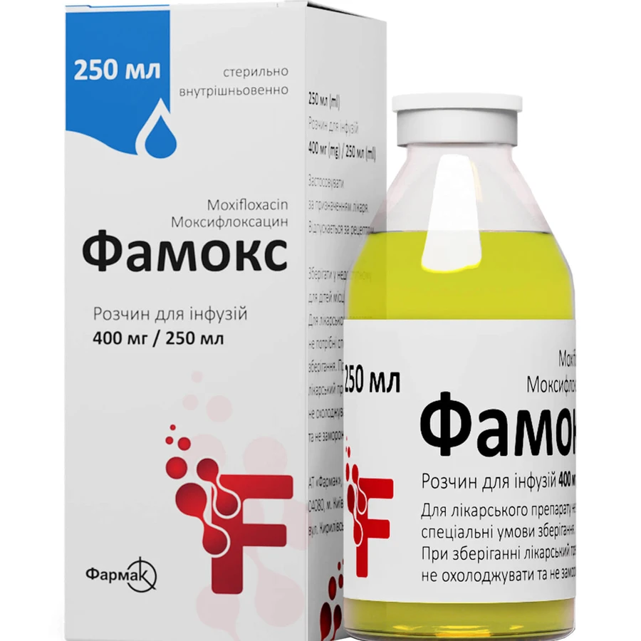 Фамокс розчин для інфузій по 400 мг/250 мл флакон 250 мл 1 шт : ціни та характеристики