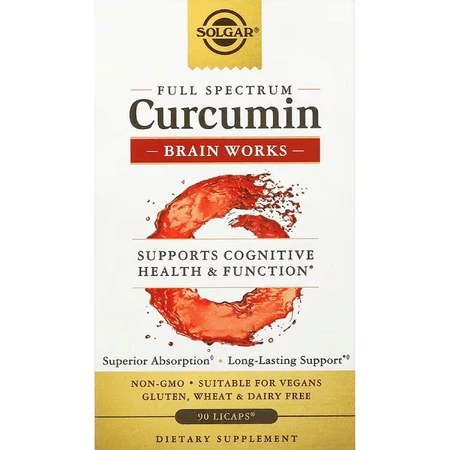 Куркумін Solgar Full Spectrum Curcumin Brain Works капсули №90: ціни та характеристики