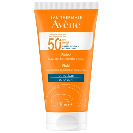 Флюїд Avene сонцезахисний для нормальної та комбінованої чутливої ​​шкіри SPF 50+, 50 мл: ціни та характеристики