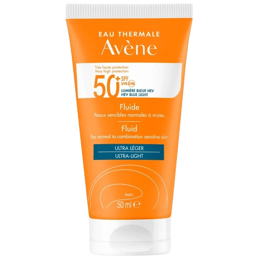 Флюїд Avene сонцезахисний для нормальної та комбінованої чутливої ​​шкіри SPF 50+, 50 мл: ціни та характеристики