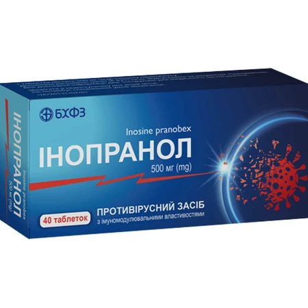 Инопранол таблетки по 500 мг №40: цены и характеристики
