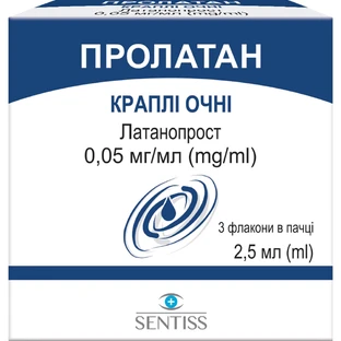 Пролатан краплі очні 0,005% флакон з крапельницею 2,5 мл 3 шт