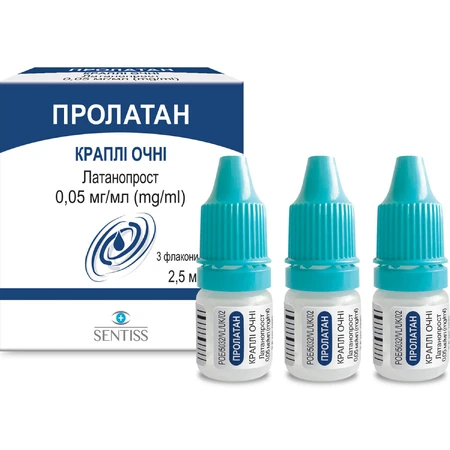 Пролатан краплі очні 0,005% флакон з крапельницею 2,5 мл 3 шт: ціни та характеристики