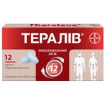 Тералив 220 мг таблетки, покрытые пленочной оболочкой, блистер, №12: цены и характеристики