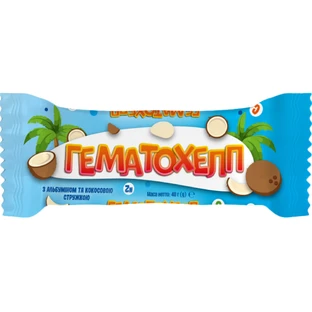Гематохелп Solution Pharm гематоген Гематовит с альбумином и кокосовой стружкой плитка 40 г